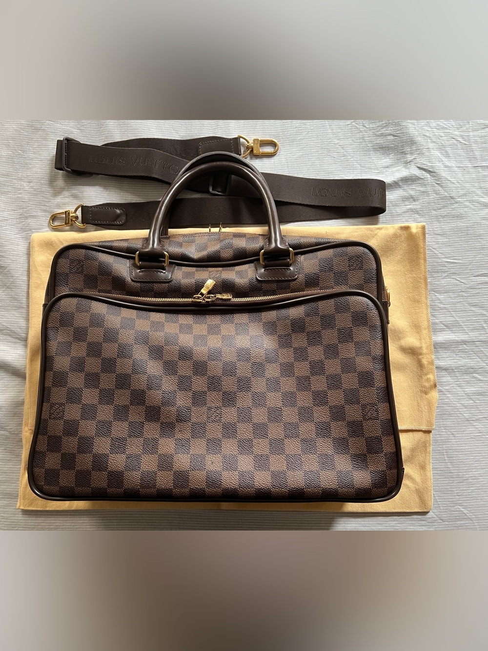 Rare Authentic Louis Vuitton Icare Damier Ebene Breifcase Business Bag